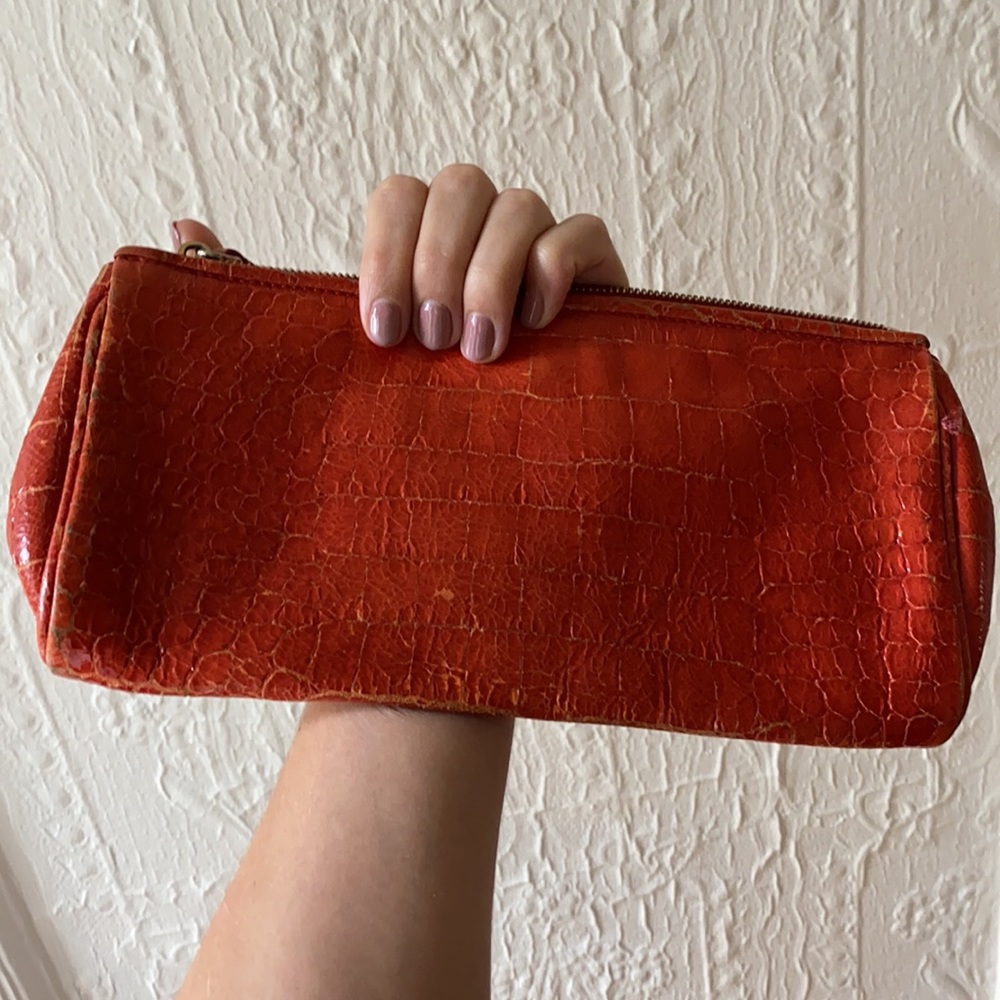 Vintage Miu Miu Embossed Leather Clutch